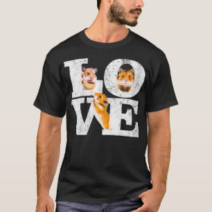 Vrouwen Funny I Love Hamsters Gift Cute Hamster Pe T-shirt