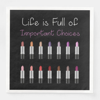 Vrouwen Funny Lipstick Belangrijke levenskeuzes Servet