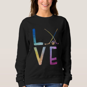 Vrouwen Funny Love Ice Hockey Girls Hockey Spelers Trui
