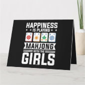 Vrouwen Funny Mahjong Happiness speelt Mahjong Kaart (Achterkant)