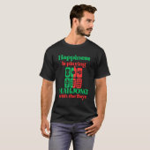 Vrouwen Funny Mahjong Happiness speelt Mahjong T-shirt (Voorkant volledig)