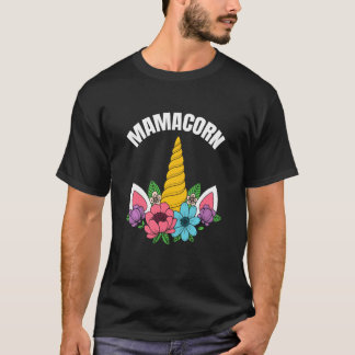 Vrouwen Funny Mamacorn Unicorn Costume mama T-shirt