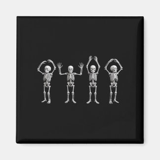 Vrouwen Funny O-h-i-o State Skeleton Ohio Vintage  Magneet