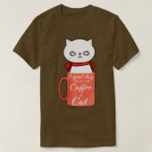 Vrouwen Funny Oranje Cat Coffee Mok Cat Lover Birt T-shirt (Design voorkant)