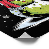 Vrouwen Funny Pickleball Snowman Santa Hat Xmas Co Poster (Hoek)