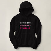 Vrouwen Funny Pro Science Pro Choice Prosecco Poli Hoodie (Design voorkant)