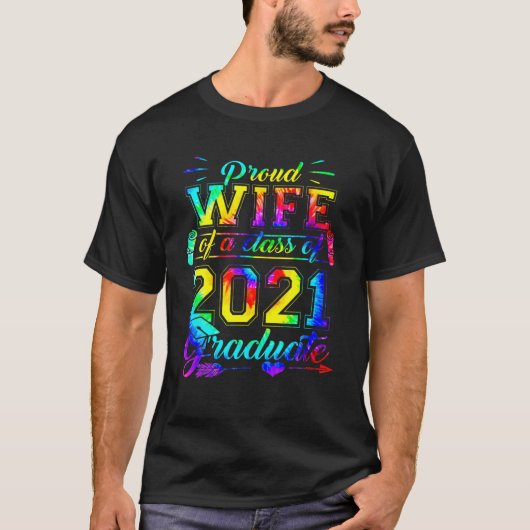 Vrouwen Funny Proud Wife van 2021 Afstuderen klass T-shirt (Voorkant)
