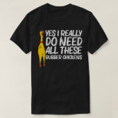 Vrouwen Funny Rubber Chicken Gift Mannen Vrouwen R T-shirt (Design voorkant)