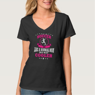 Vrouwen Funny Soccer Mam Design Voetbal Vrouwen T-shirt