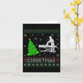 Vrouwen Fysiotherapeut Kerstboom Lighting Ugly Kaart (Gele Bloem)