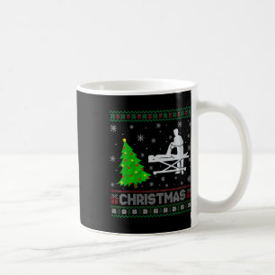 Vrouwen Fysiotherapeut Kerstboom Lighting Ugly Koffiemok