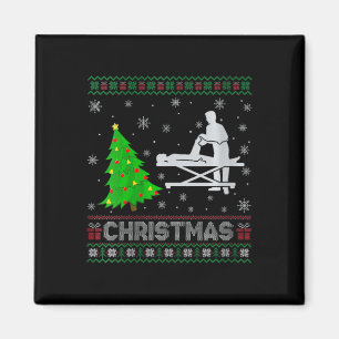 Vrouwen Fysiotherapeut Kerstboom Lighting Ugly Magneet