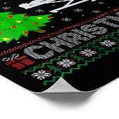 Vrouwen Fysiotherapeut Kerstboom Lighting Ugly Poster (Hoek)
