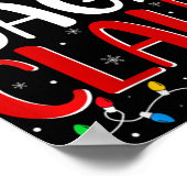 Vrouwen Gaga Claus Kerstverlichting Matching Famil Poster (Hoek)