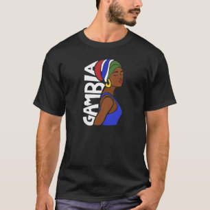 Vrouwen Gambia Gambiaanse vlag Banjul Black Enic A T-shirt