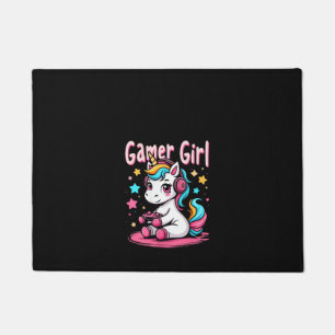 Vrouwen Gamer Meisje Eenhoorn Tanktop_1 Deurmat