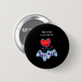 Vrouwen Gamer Paar Liefde Gamepad Hart Humor Theme Ronde Button 5,7 Cm (Voorkant /achterkant)