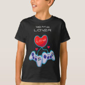 Vrouwen Gamer Paar Liefde Gamepad Hart Humor Theme T-shirt (Voorkant)