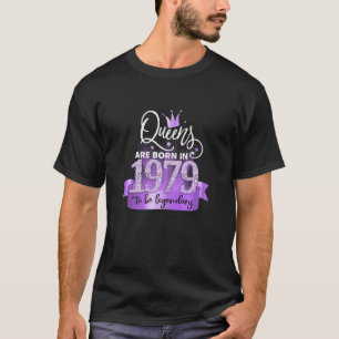 Vrouwen geboren in 1979 I legant Paars Black party T-shirt