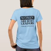 Vrouwen Geboren Leiders Grappig Shirt Humor (Achterkant)