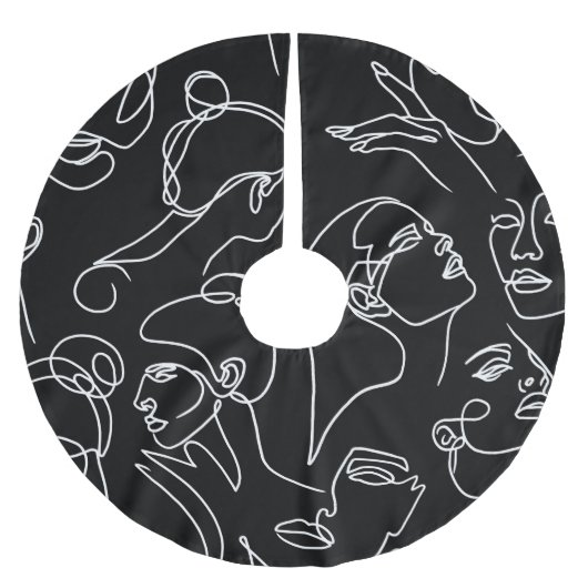 Vrouwen geconfronteerd met Abstract tekenpatroon Kerstboom Rok (Voorkant)