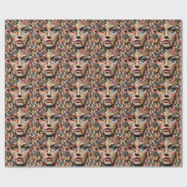 vrouwen geconfronteerd met abstracte collage pop k cadeaupapier