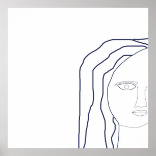 Vrouwen geconfronteerd met abstracte poster