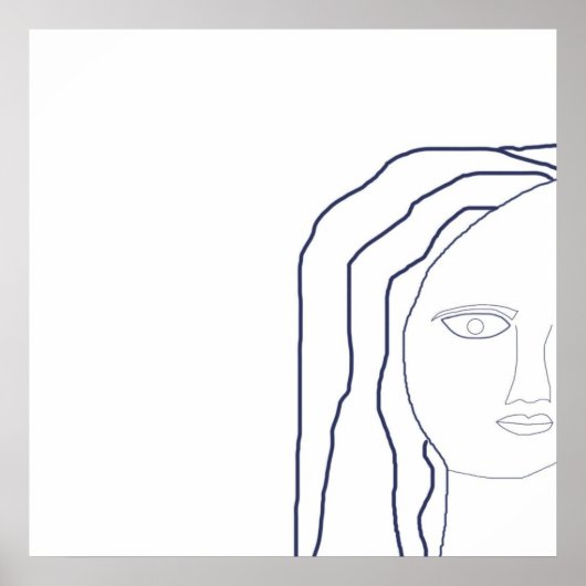 Vrouwen geconfronteerd met abstracte poster (Voorkant)