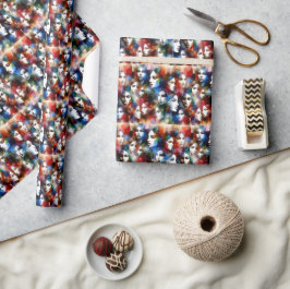 vrouwen geconfronteerd met abstracte waterverven p cadeaupapier