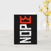 Vrouwen Geen Koningen Protestbord Verticale Nope V Kaart (Gele Bloem)