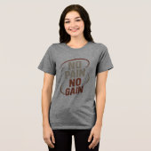 Vrouwen Geen pijn Geen winst T-shirt (Voorkant volledig)