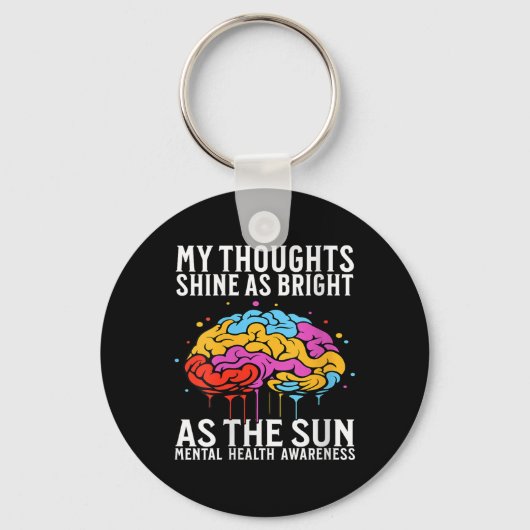 Vrouwen Geestelijke Gezondheid Bewustzijn Gifts Br Sleutelhanger (Voorkant)