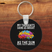 Vrouwen Geestelijke Gezondheid Bewustzijn Gifts Br Sleutelhanger (Voorkant)