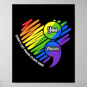 Vrouwen Geestelijke Gezondheid Bewustzijn Semicolo Poster