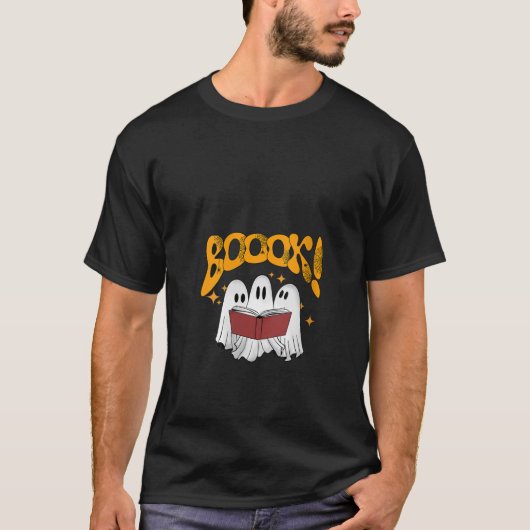 Vrouwen Geesten Lezen Boek Leraar Halloween V NEC T-shirt (Voorkant)