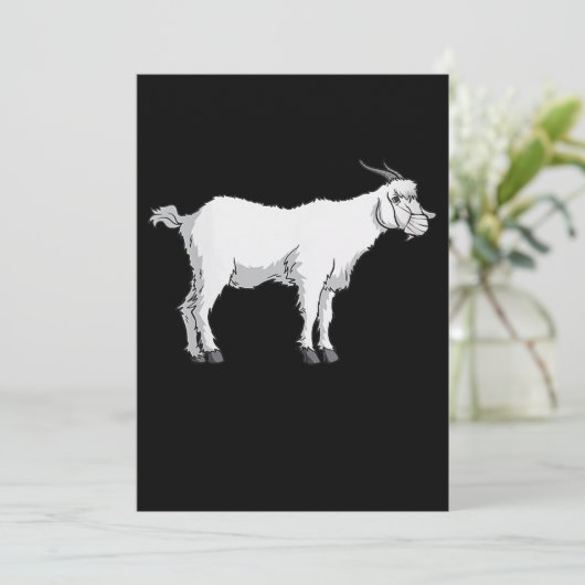 Vrouwen Geit Dragen Medisch Gezichtsmasker Grappig Save The Date (Staand voorkant)