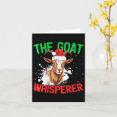 Vrouwen Geit Whisperer Xmas Decoratie Santa Hat Go Kaart (Gele Bloem)