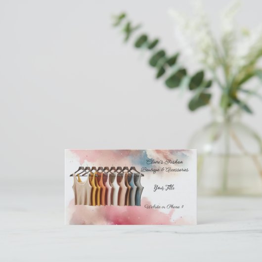 Vrouwen gekleurde Tanktops Boutique Visitekaartje (Staand voorkant)