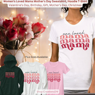 Vrouwen Geliefde Mama Moederdag Sweatshirt, Hoodie T-shirt