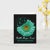 Vrouwen Geloof Hoop Liefde Leverkanker Bewustzijn  Kaart (Gele Bloem)