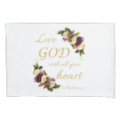 Vrouwen geloven dat bloemen: Liefde GOD met al je  Kussensloop (Voorkant)