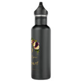 Vrouwen geloven dat bloemen: Liefde GOD met al je  Waterfles (Rechts)