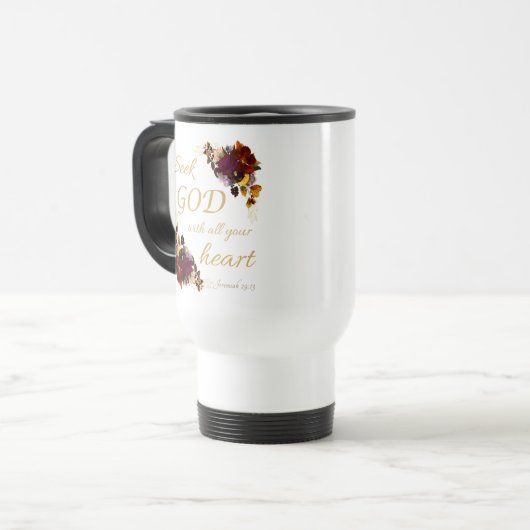 Vrouwen geloven dat bloemen: Zoek naar GOD met al  Reisbeker (Voorkant links)