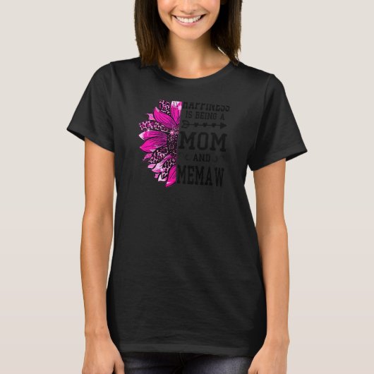 Vrouwen Geluk is moeder en moeder. T-shirt (Voorkant)