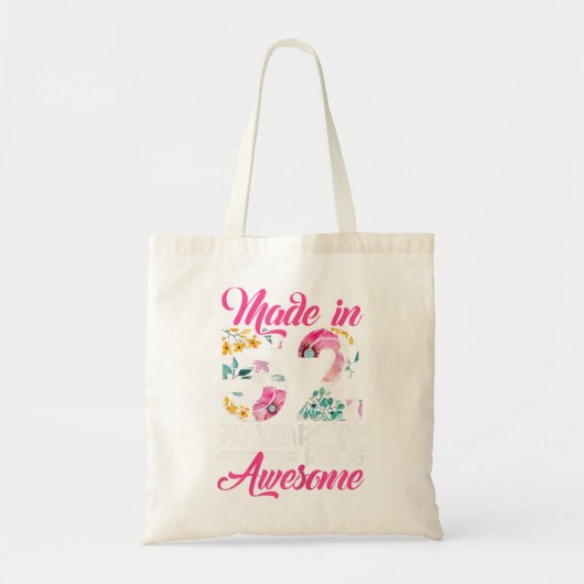 Vrouwen gemaakt in 52 Geweldige 70-jarige geboorte Tote Bag (Voorkant)