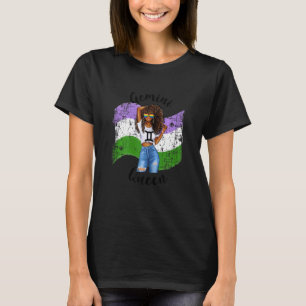 Vrouwen Genderqueer Queen Gemini Zwart Vrouwen Mei T-shirt