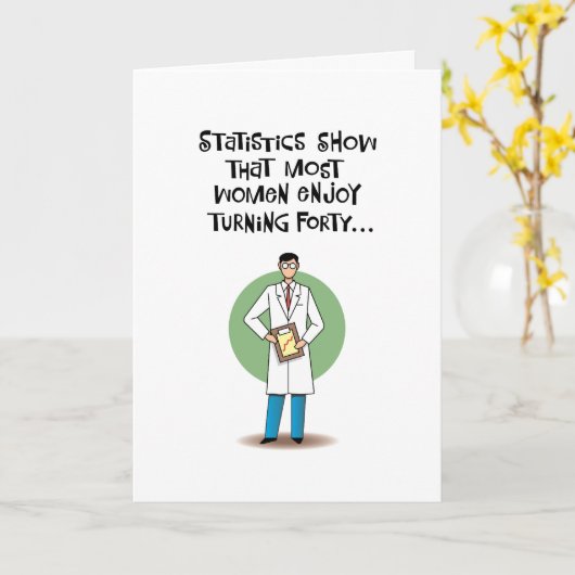 Vrouwen genieten van de 40e verjaardag Kaart (Gele Bloem)