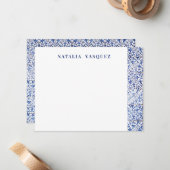 Vrouwen gepersonaliseerd notitiekaartje (Voorkant / Achterkant in situ)