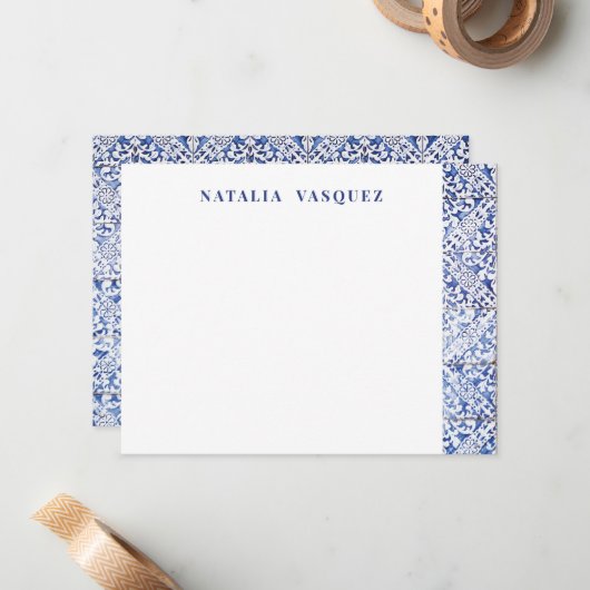 Vrouwen gepersonaliseerd notitiekaartje (Voorkant / Achterkant in situ)