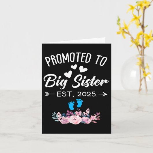 Vrouwen gepromoveerd tot Big Sister 2025 Het is ee Kaart (Gele Bloem)